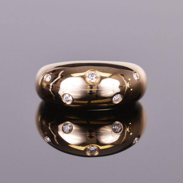 Bubble Diamond Ring in Yellow Gold- High Polish 1