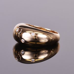 Bubble Diamond Ring in Yellow Gold- High Polish 3
